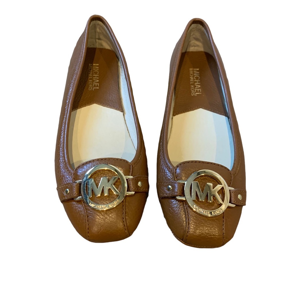 🚫SOLD🚫 MICHAEL KORS Fulton Leather Moccasin in Luggage Brown size 6.5 NWOT - Picture 2 of 7